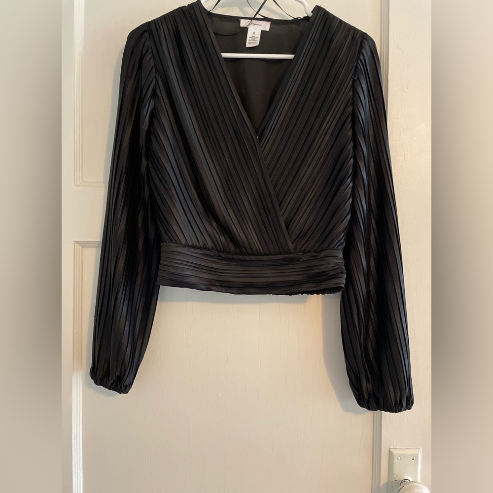 Chic Black V-Neck Blouse